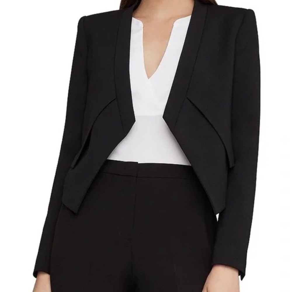 BCBGMaxAzria Black Blazer Structured Suit Jacket